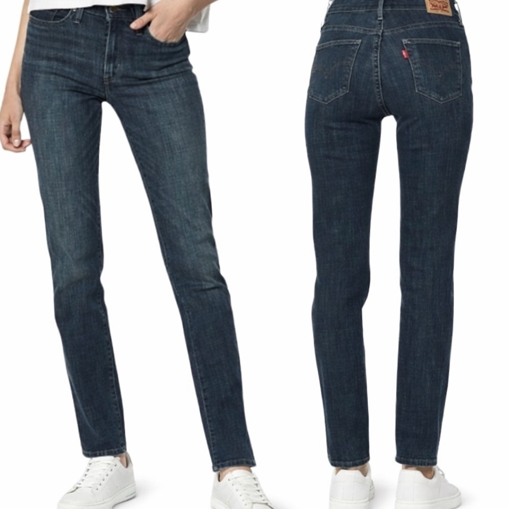 Levi’s Slimming Straight Dark Wash Jeans Size 30 Denim